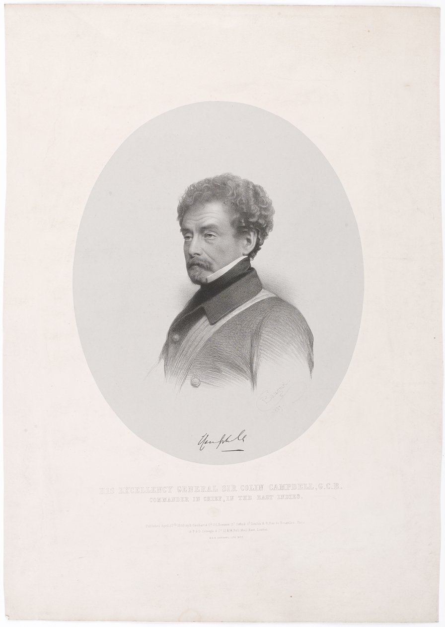 Seine Exzellenz General Sir Colin Campbell GCB Oberbefehlshaber in Ostindien von Charles Baugniet
