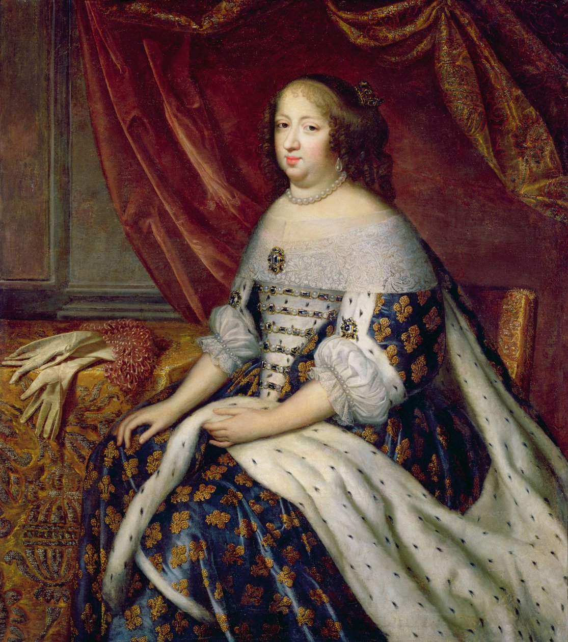 Porträt von Anna von Österreich (1601-66), Königin von Frankreich von Charles Beaubrun