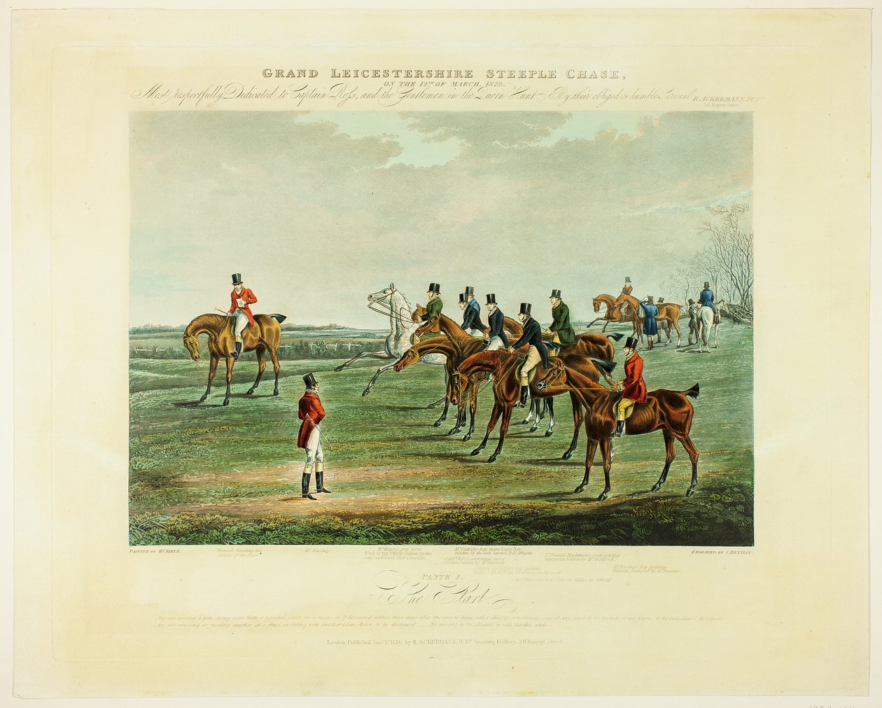 Der Start, aus dem Großen Hindernisrennen über Leicestershire von Charles Bentley