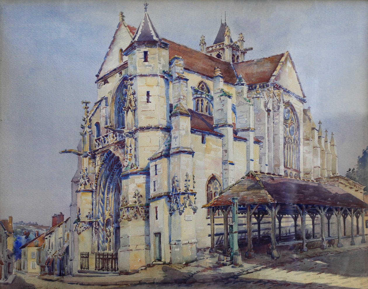 Kirche von Moret sur Loing, Südseite, ca. 1906 von Charles Bernier