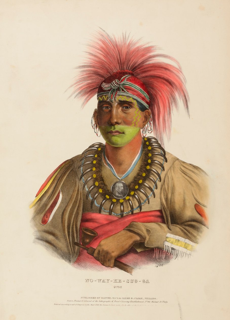 NO-WAY-KE-SUG-GA. OTOE., aus Geschichte der Indianerstämme Nordamerikas von Charles Bird King