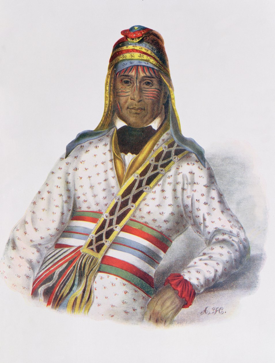 Yoholo-Micco, ein Creek-Häuptling, 1825, Illustration aus 