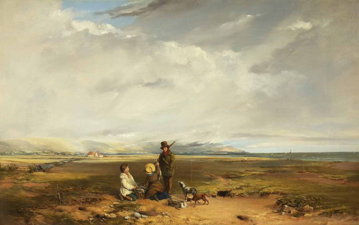 Landschaft mit Jäger und Gefährten, möglicherweise 1842 von Charles Branwhite