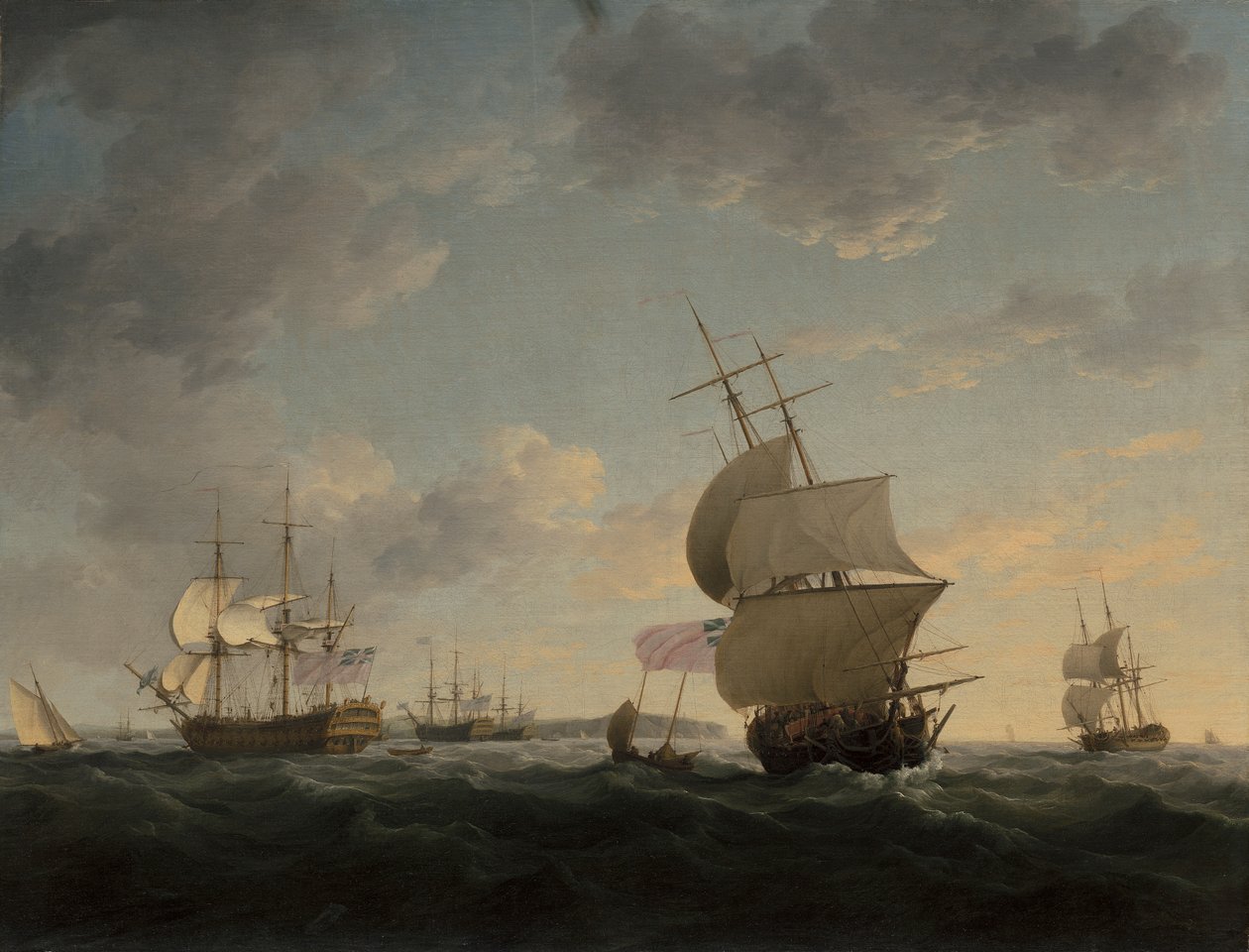 Schiffe im Ärmelkanal von Charles Brooking