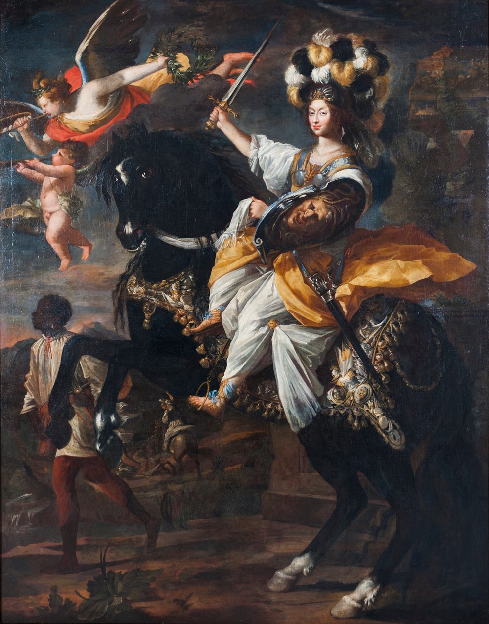 Christine Marie von Frankreich 1606-1663, Herzogin von Savoyen, als Minerva, ca. 1663 von Charles Claude Dauphin