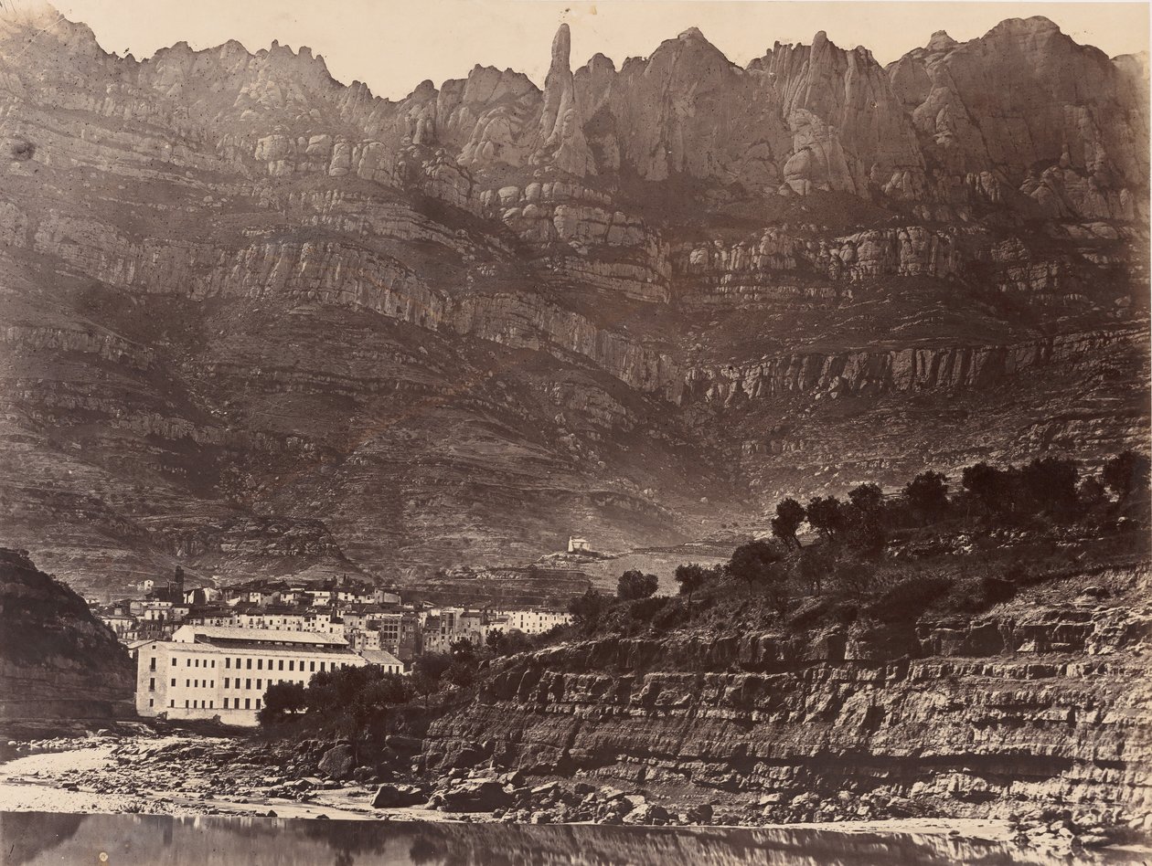 Monserrat, Gesamtansicht des Berges von Monistrol, 1860 von Charles Clifford