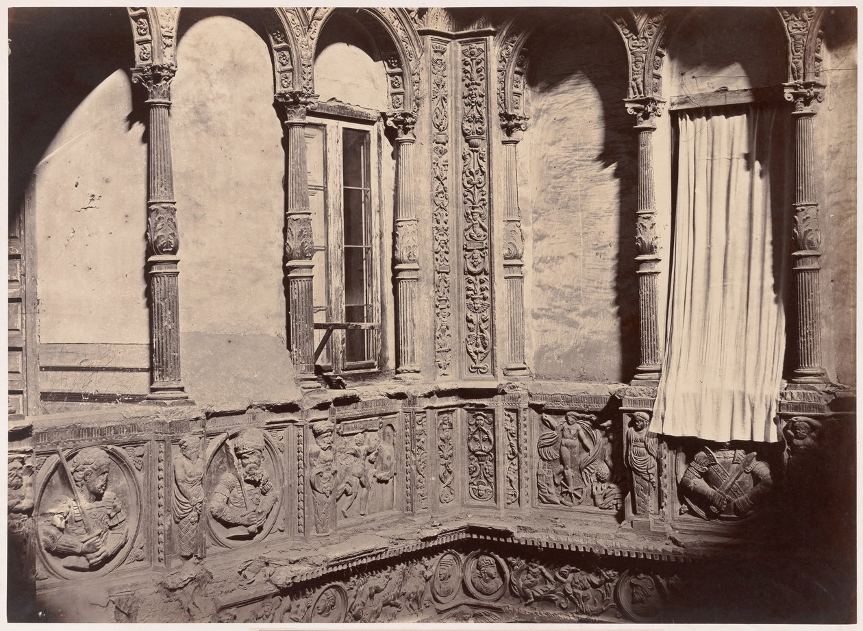 Zaragoza, Innenhof des Hauses bekannt als die Infantes, 1860 von Charles Clifford