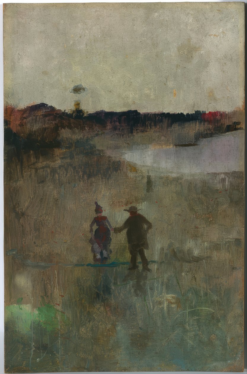 (Landschaft mit zwei kleinen Figuren, Richmond, NSW) von Charles Edward Conder