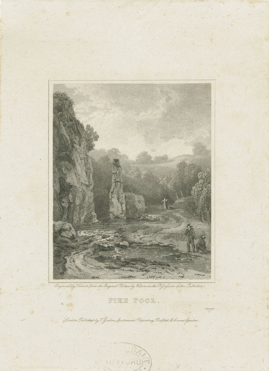Dovedale - [Charles] Cottons Fischerhaus (Gravur) von Charles Cotton