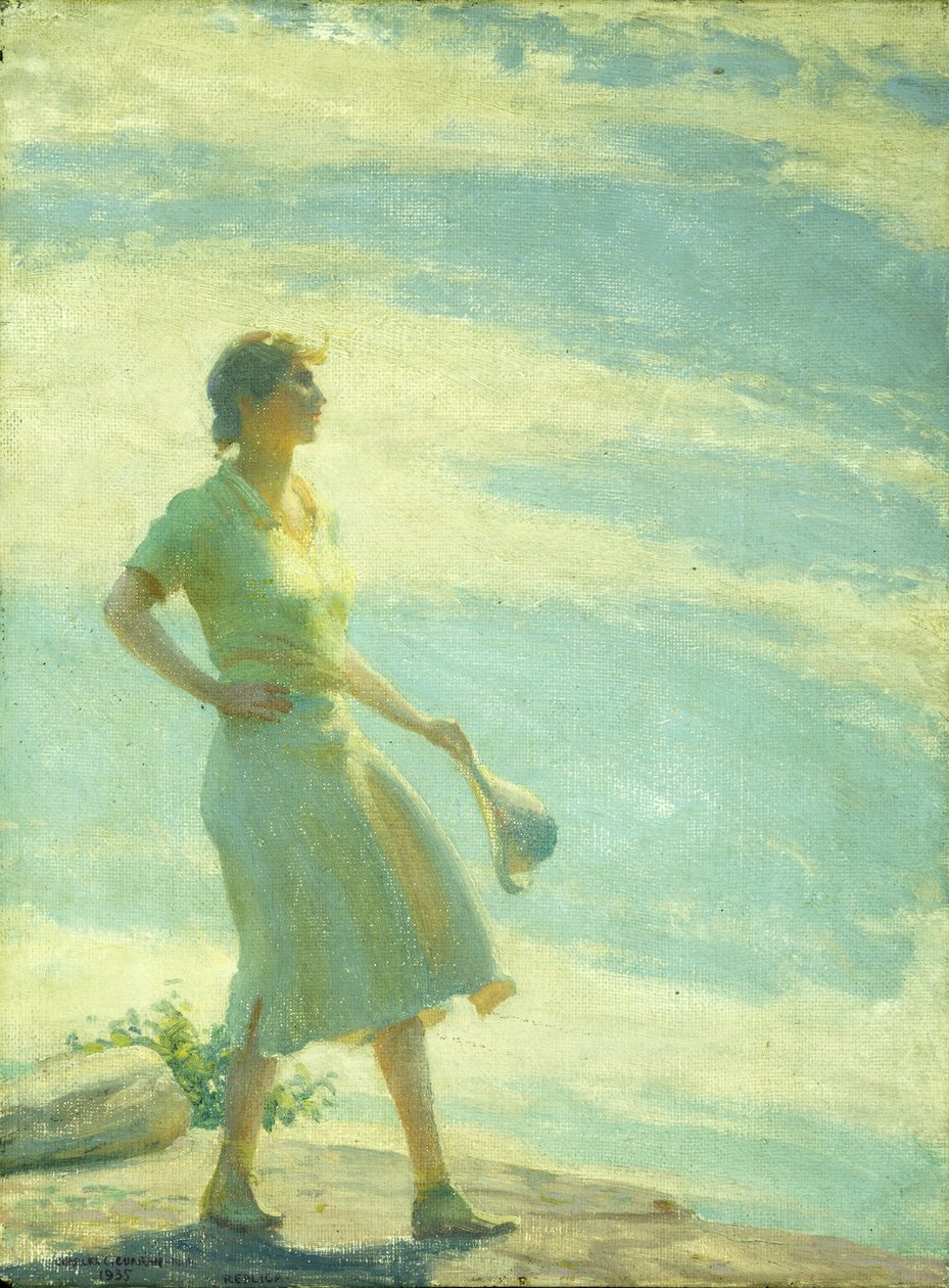 Spaziergang auf der Klippe von Charles Courtney Curran