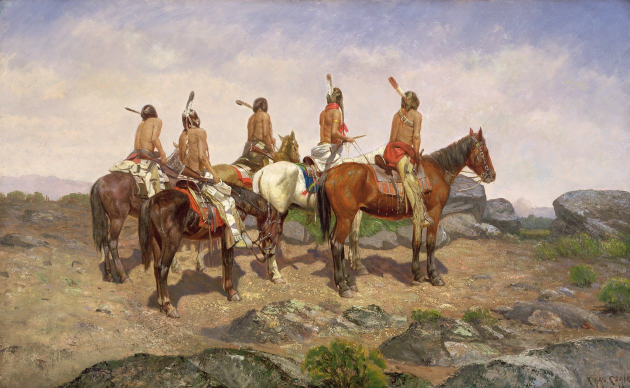 Auf der Lauer, den Feind erspähend von Charles Craig