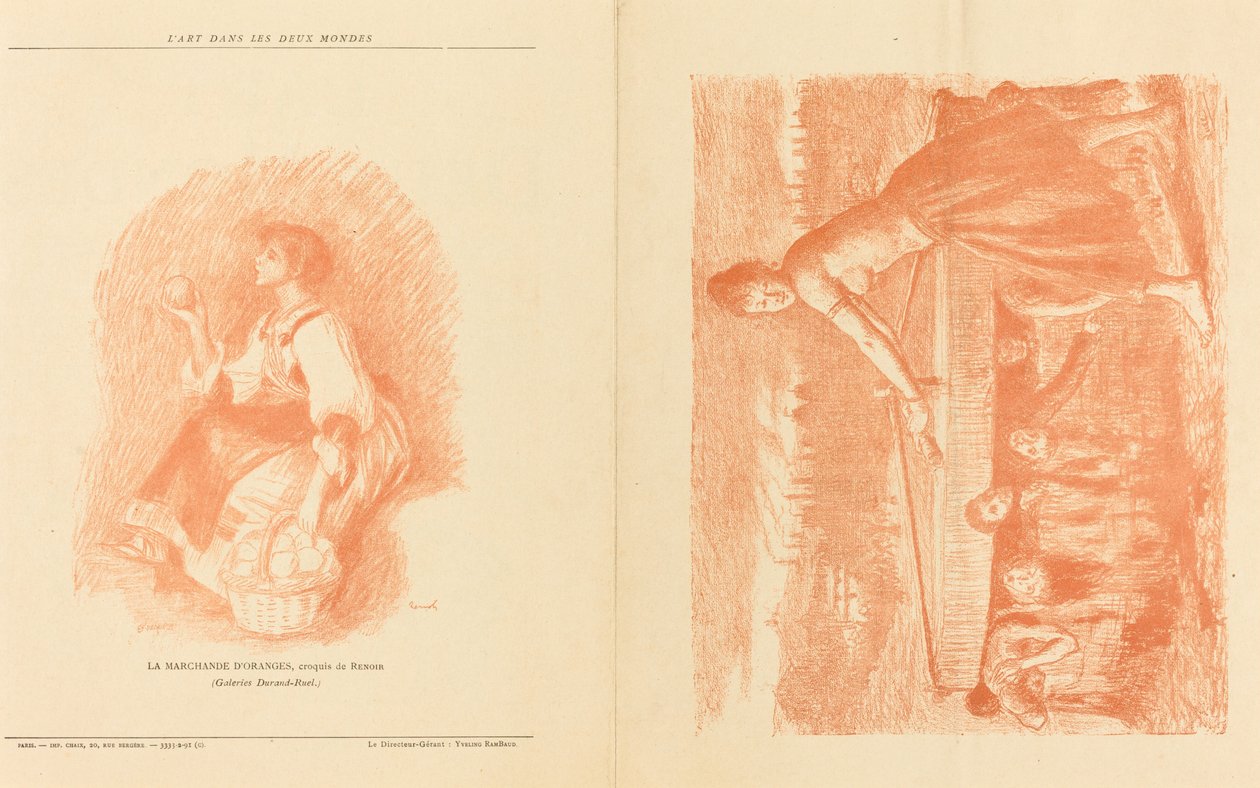 La Meule; Jeune premier! [recto] von Charles Decaux after John Lewis Brown