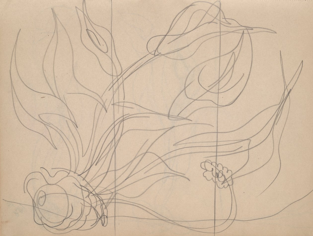 Skizzenbuch: 36 Seiten insgesamt, mit 28 Skizzen (einschließlich Studien für Demuth) von Charles Demuth