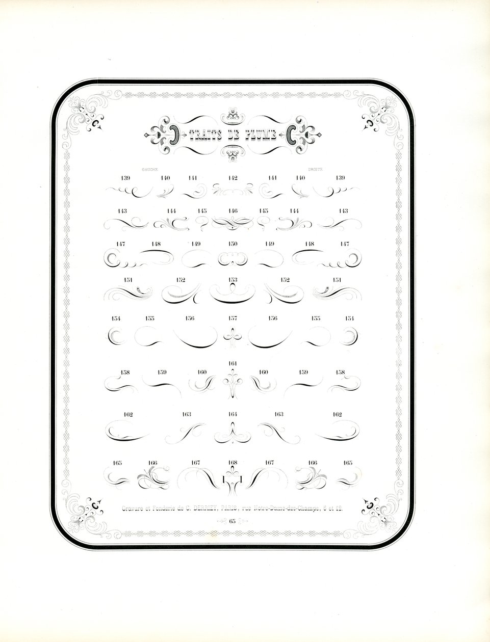 Kalligraphische Verzierungen und dekorative Elemente von Charles Derriey