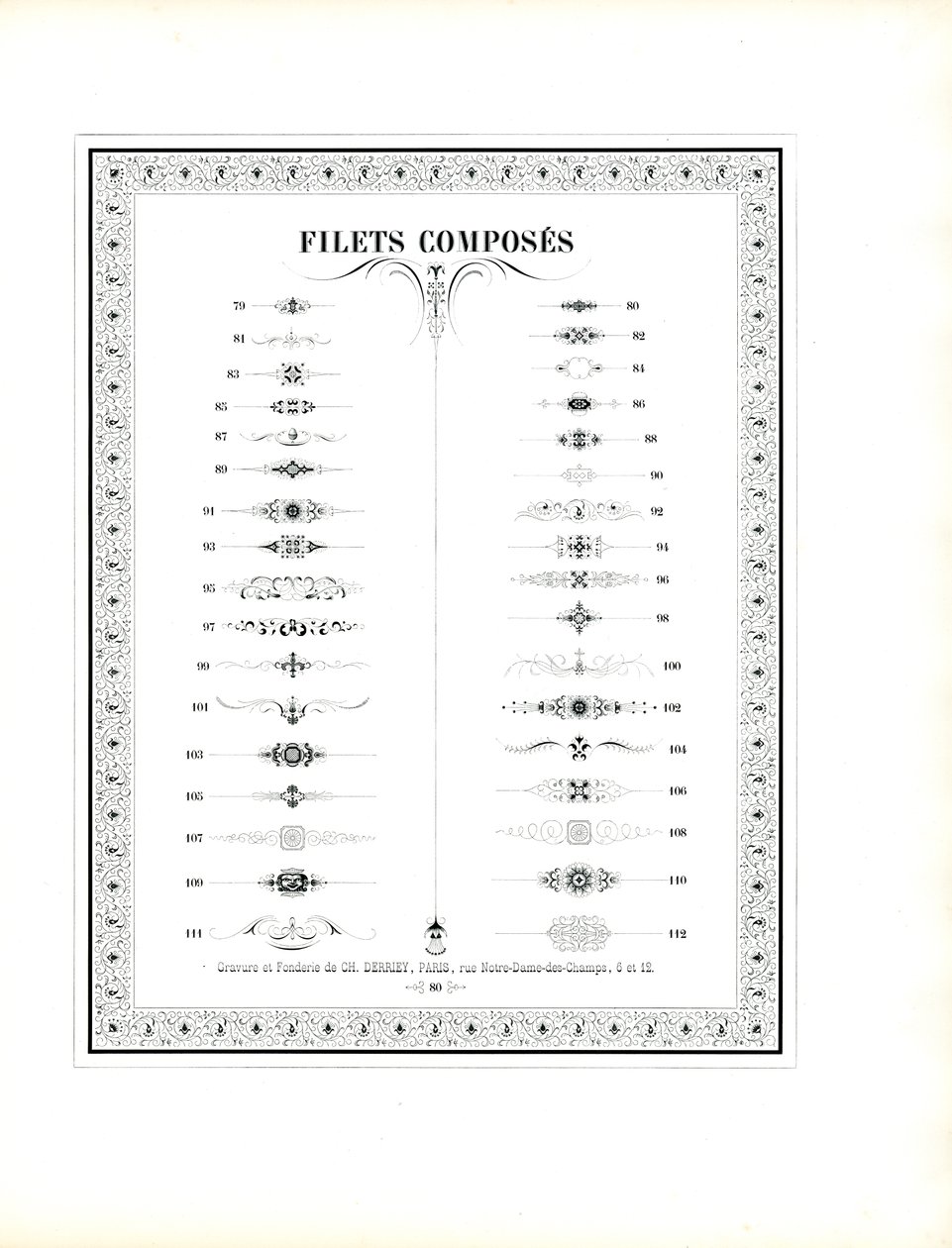 Verschiedene Zierregeln von Charles Derriey
