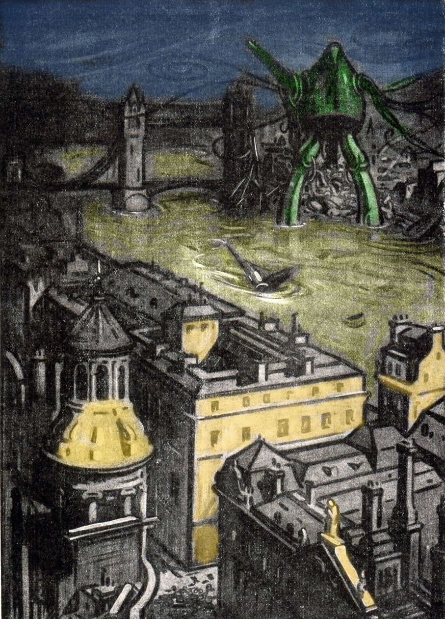 Illustration von Mr. Dudouyt für den Roman von Herbert George Wells 