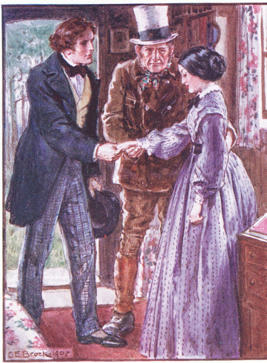 Doktor Marigolds letztes Rezept für das Leben, Illustration aus Dr. Marigolds Prescription, 1910 von Charles Edmund Brock