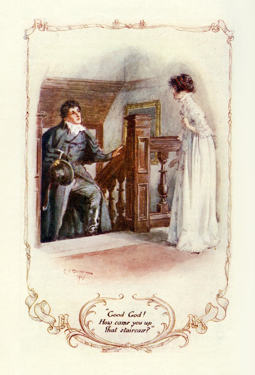 Guter Gott! Wie kamen Sie diese Treppe hinauf? (Illustration) von Charles Edmund Brock