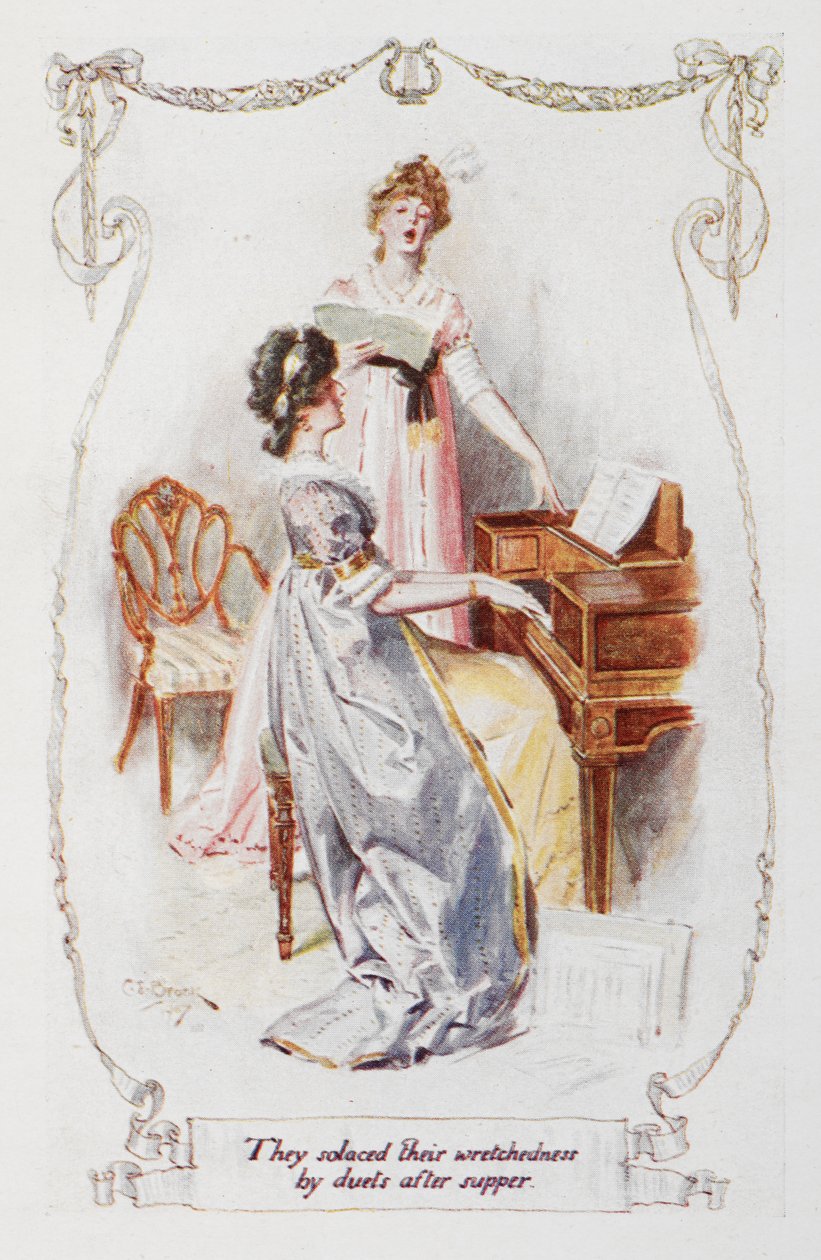 Sie trösteten ihr Elend mit Duetten nach dem Abendessen, Illustration zu 