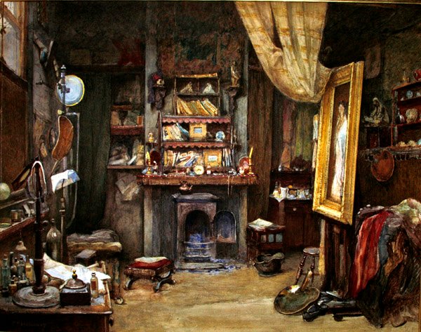 Das Atelier des Künstlers von Charles Edward Holloway