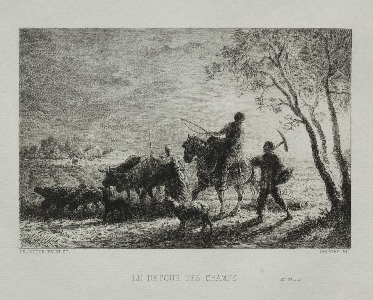 Rückkehr von den Feldern von Charles Emile Jacque