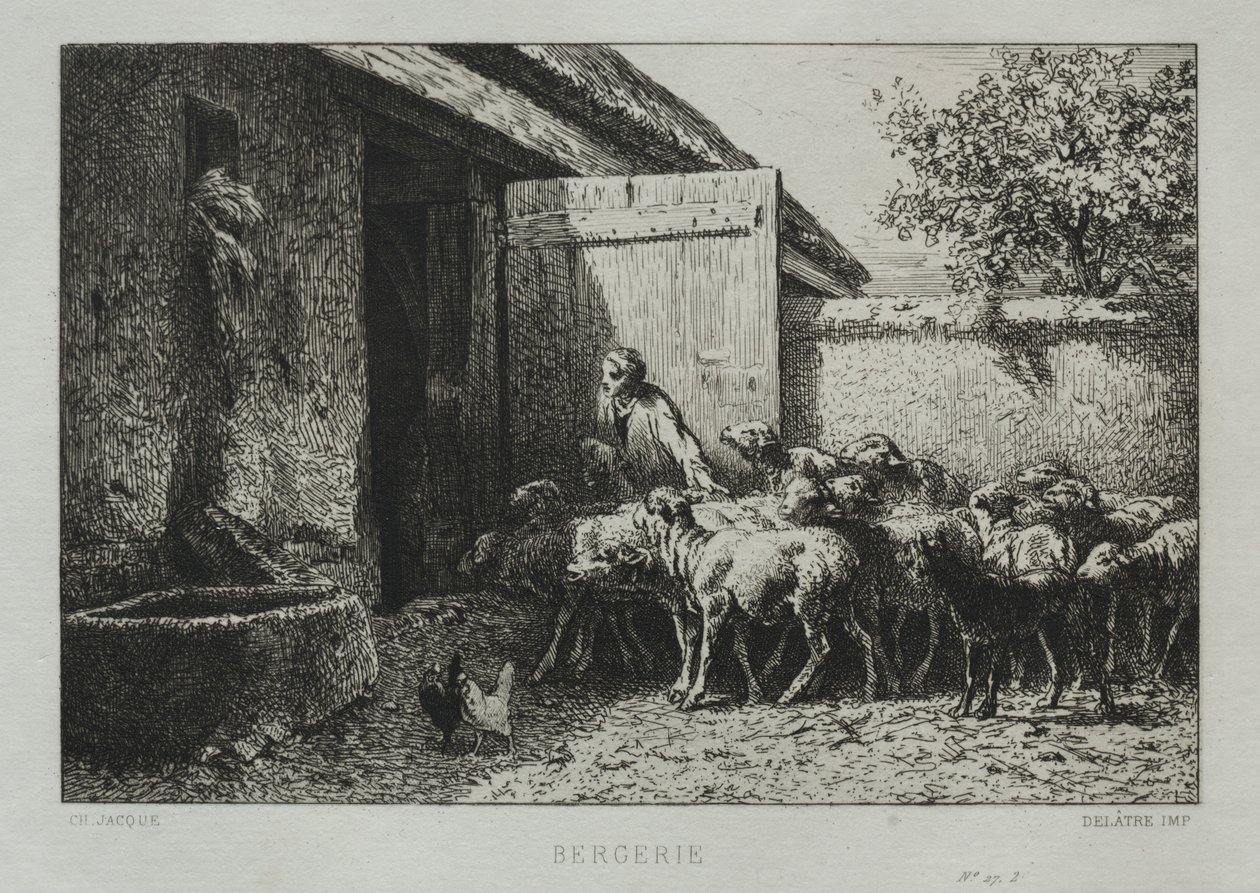 Schafstall von Charles Emile Jacque