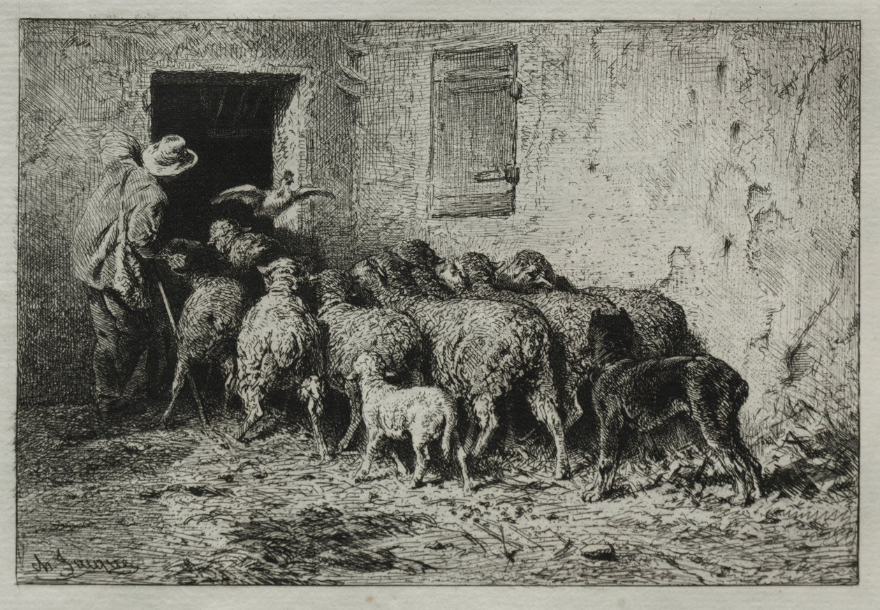 Die Rückkehr, 1864 von Charles Emile Jacque