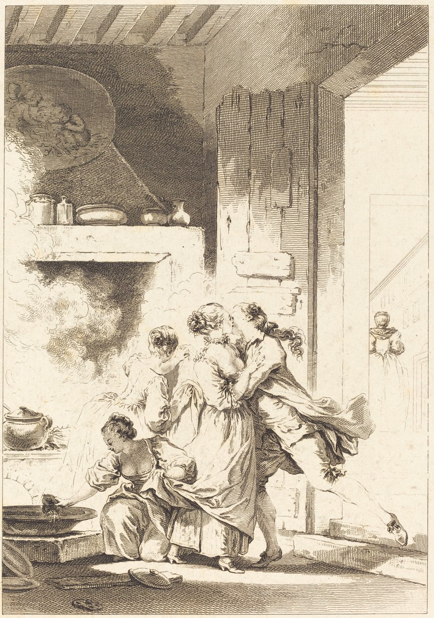 Man denkt nie an alles von Charles Emmanuel Patas after Jean Honoré Fragonard