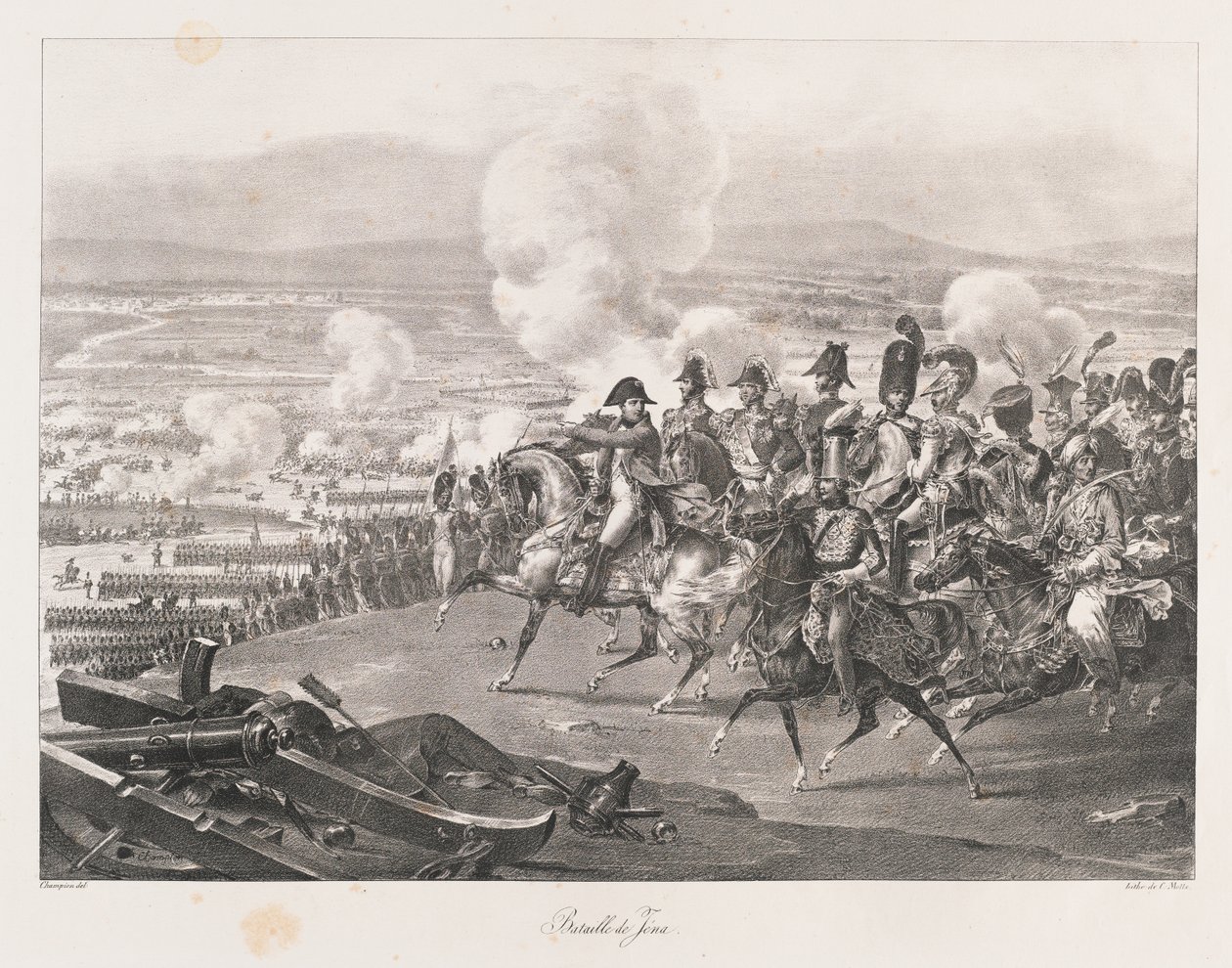Schlacht bei Jena, frühes 19. Jahrhundert von Charles Etienne Pierre Motte