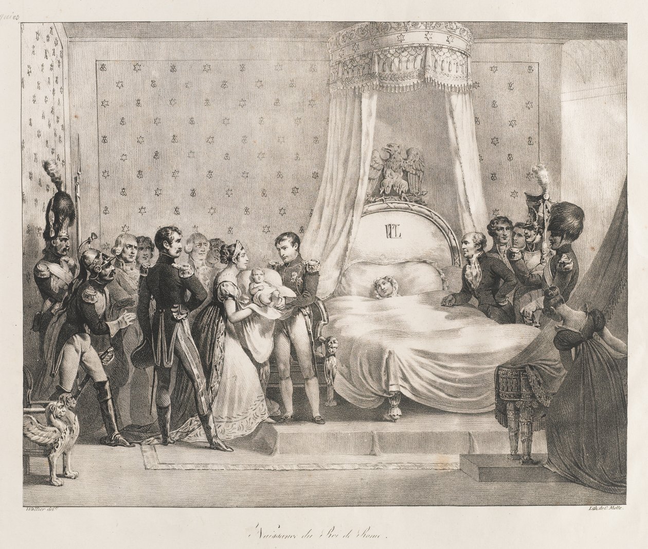 Geburt des Königs von Rom, frühes 19. Jahrhundert von Charles Etienne Pierre Motte