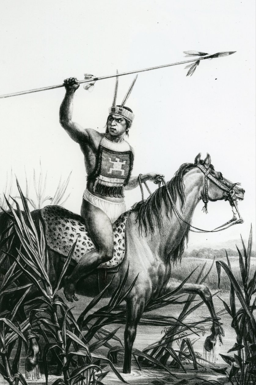 Häuptling der Charruas aus 