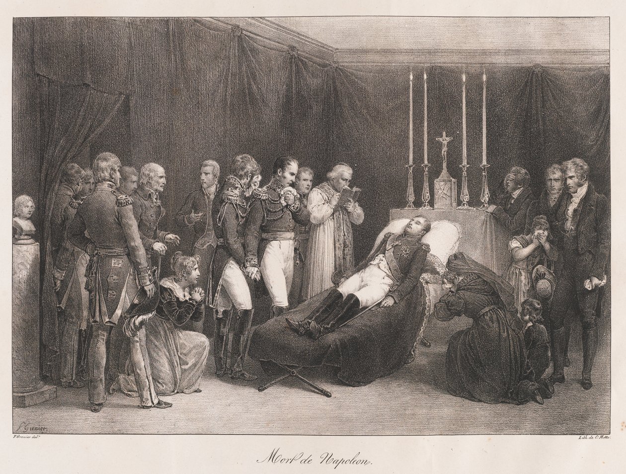 Tod Napoleons, frühes 19. Jahrhundert von Charles Etienne Pierre Motte