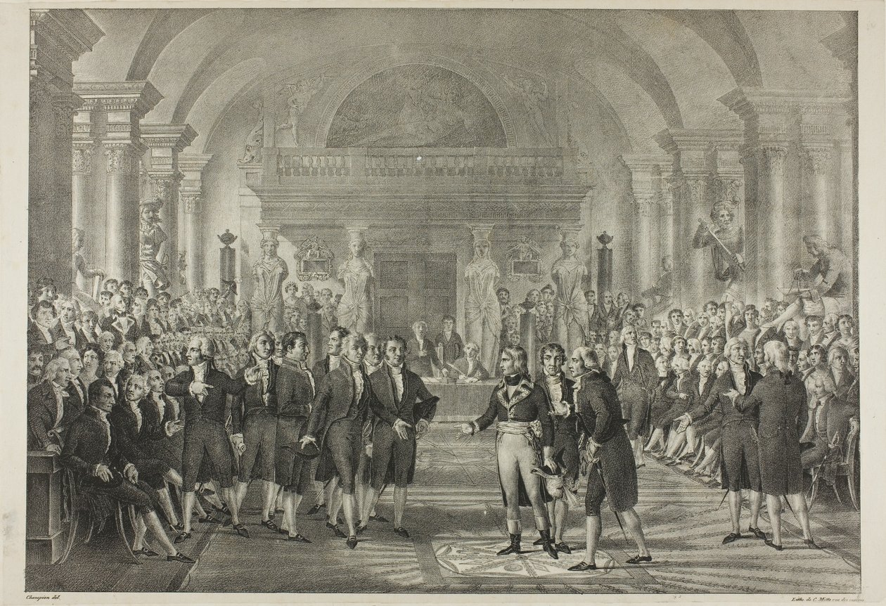Napoleon in der Abgeordnetenkammer, aus dem politischen und militärischen Leben Napoleons von Charles Etienne Pierre Motte