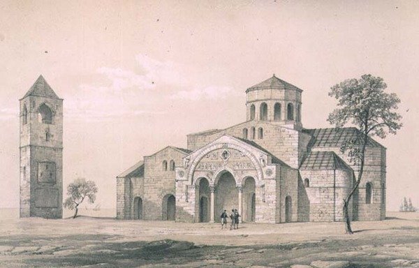 Südostansicht von St. Sophia, Trebizond, veröffentlicht von Day & Son von Charles Felix Marie (after) Texier