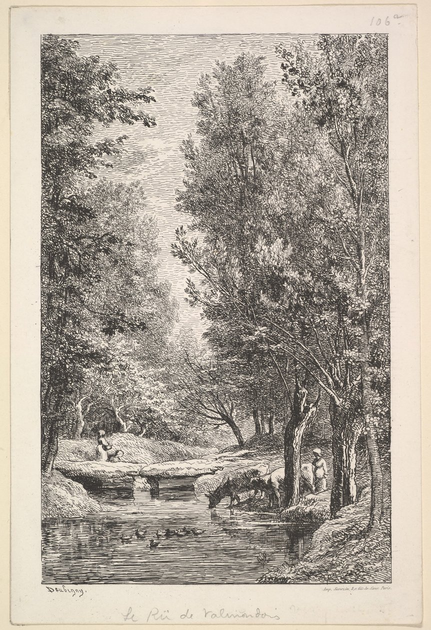 Ein Bach im Mondois-Tal (1835-78) von Charles Francois Daubigny