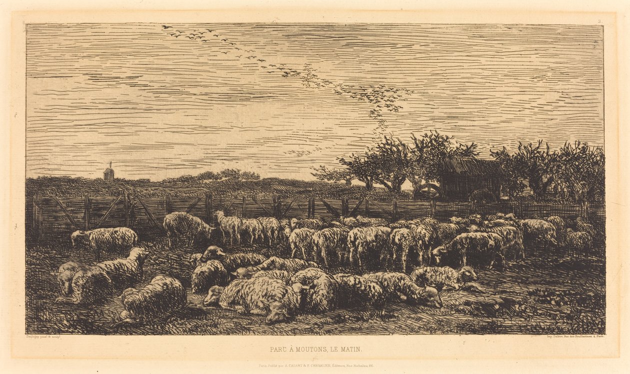 Großer Schafstall von Charles Francois Daubigny