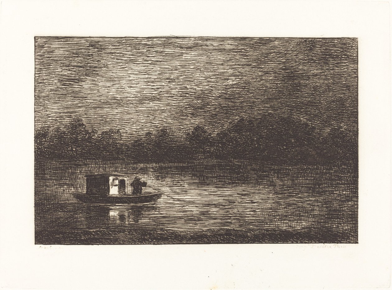 Nachtfahrt, 2. Platte (Voyage de nuit) von Charles Francois Daubigny