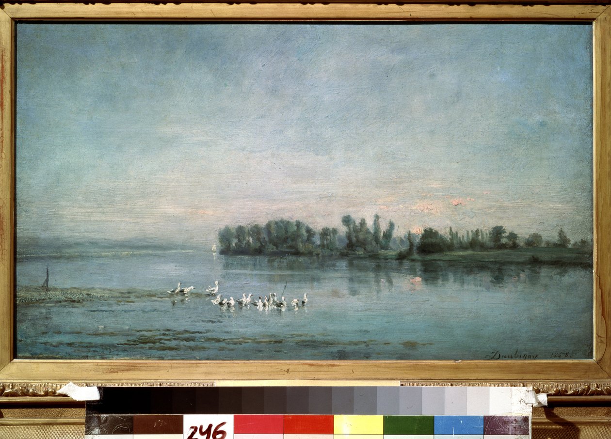 Morgen. Gemälde von Charles-Francois Daubigny (1817-1878) 1858 Puschkin-Museum, Moskau von Charles Francois Daubigny