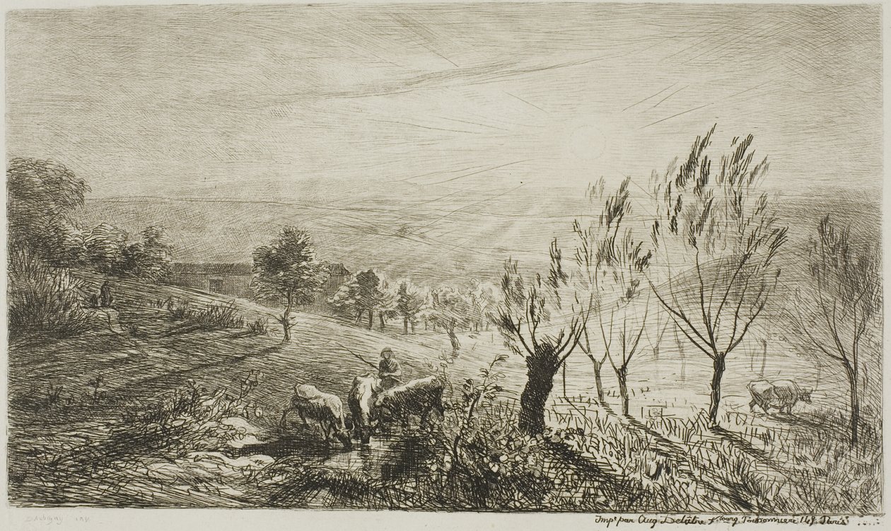 Sonnenaufgang von Charles Francois Daubigny