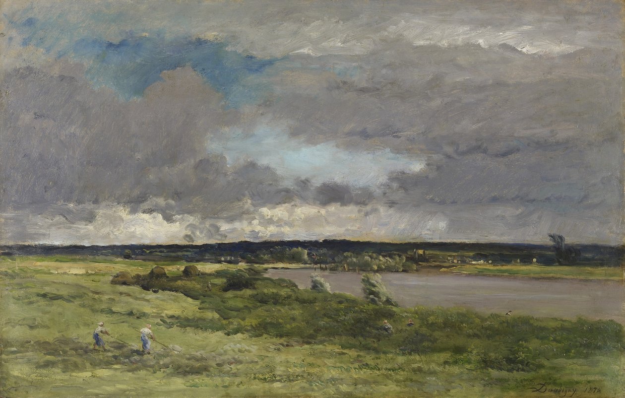 Der kommende Sturm; Früher Frühling von Charles Francois Daubigny