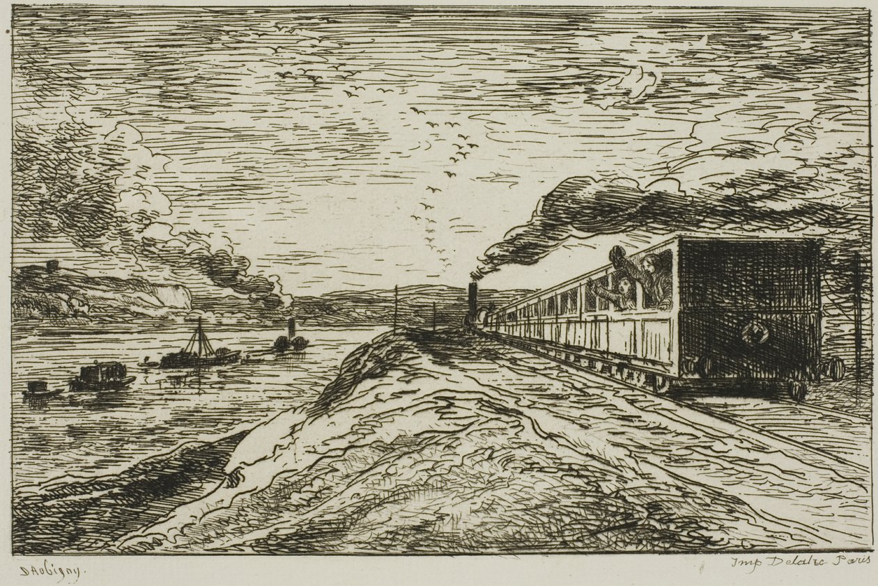 Die Abreise (Die Rückkehr) von Charles Francois Daubigny