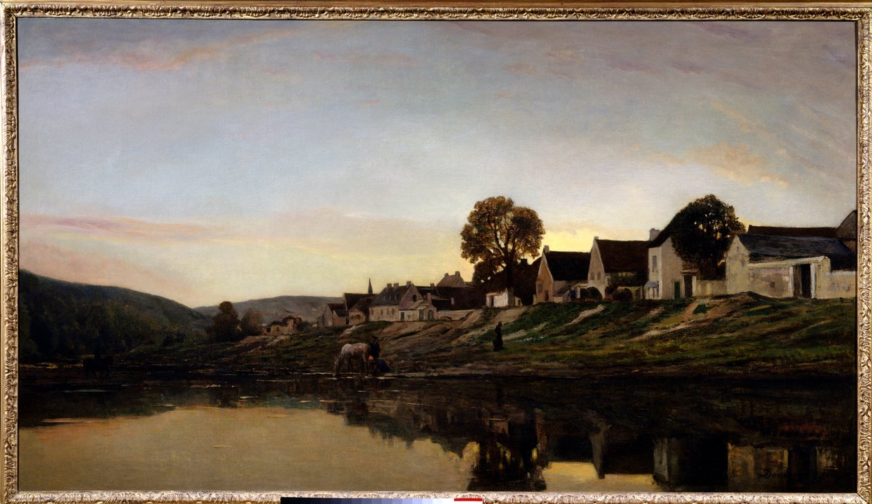 Dorf in der Nähe von Bonnieres von Charles Francois Daubigny