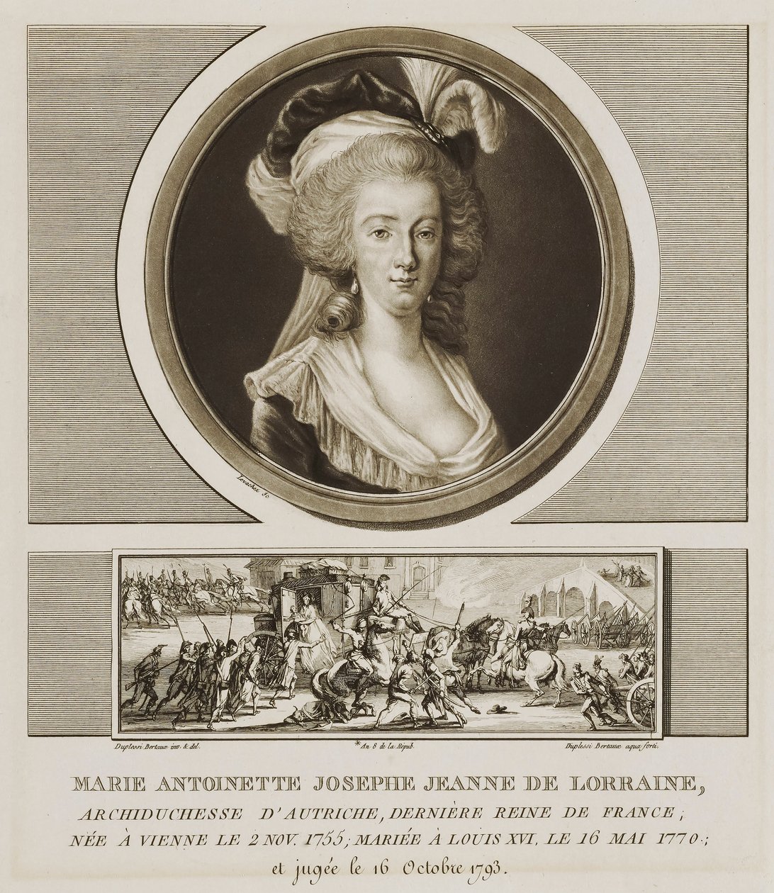 Marie Antoinette Josephe Jean de Lorraine von Charles Francois Gabriel Levachez