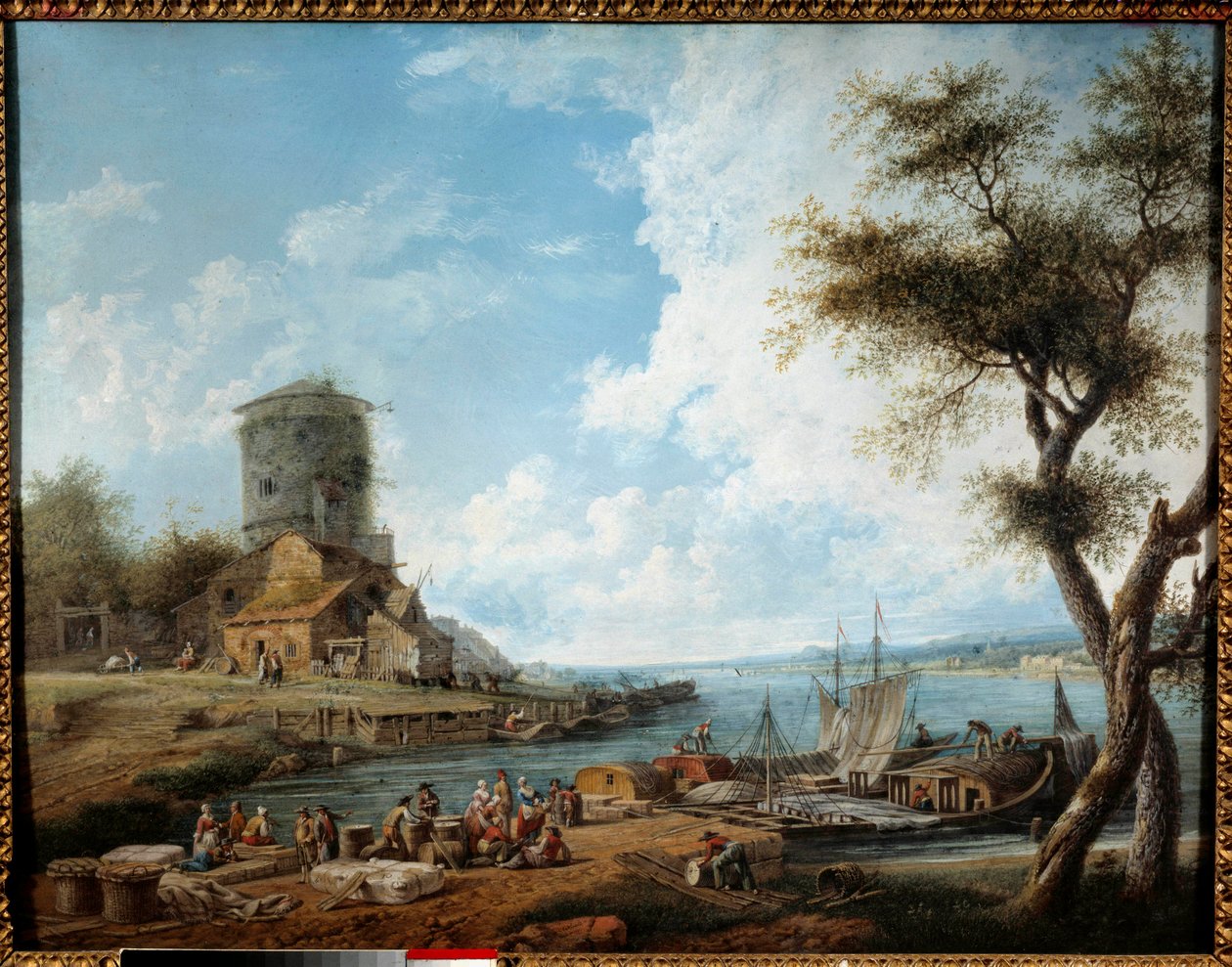 Die Mosel im 18. Jahrhundert, Gemälde von Charles Nivard von Charles François Nivard