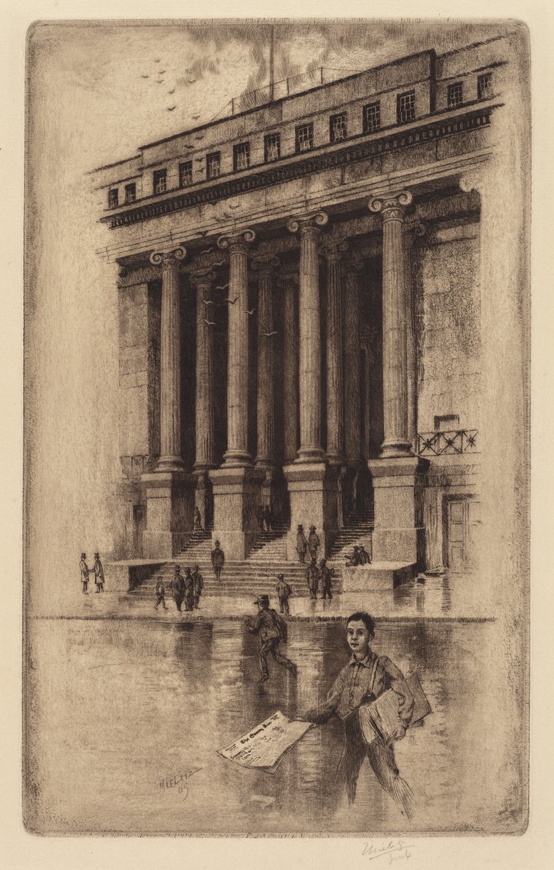 Veranda, Altes Zollhaus, Wall Street, 1905 von Charles Frederick William Mielatz