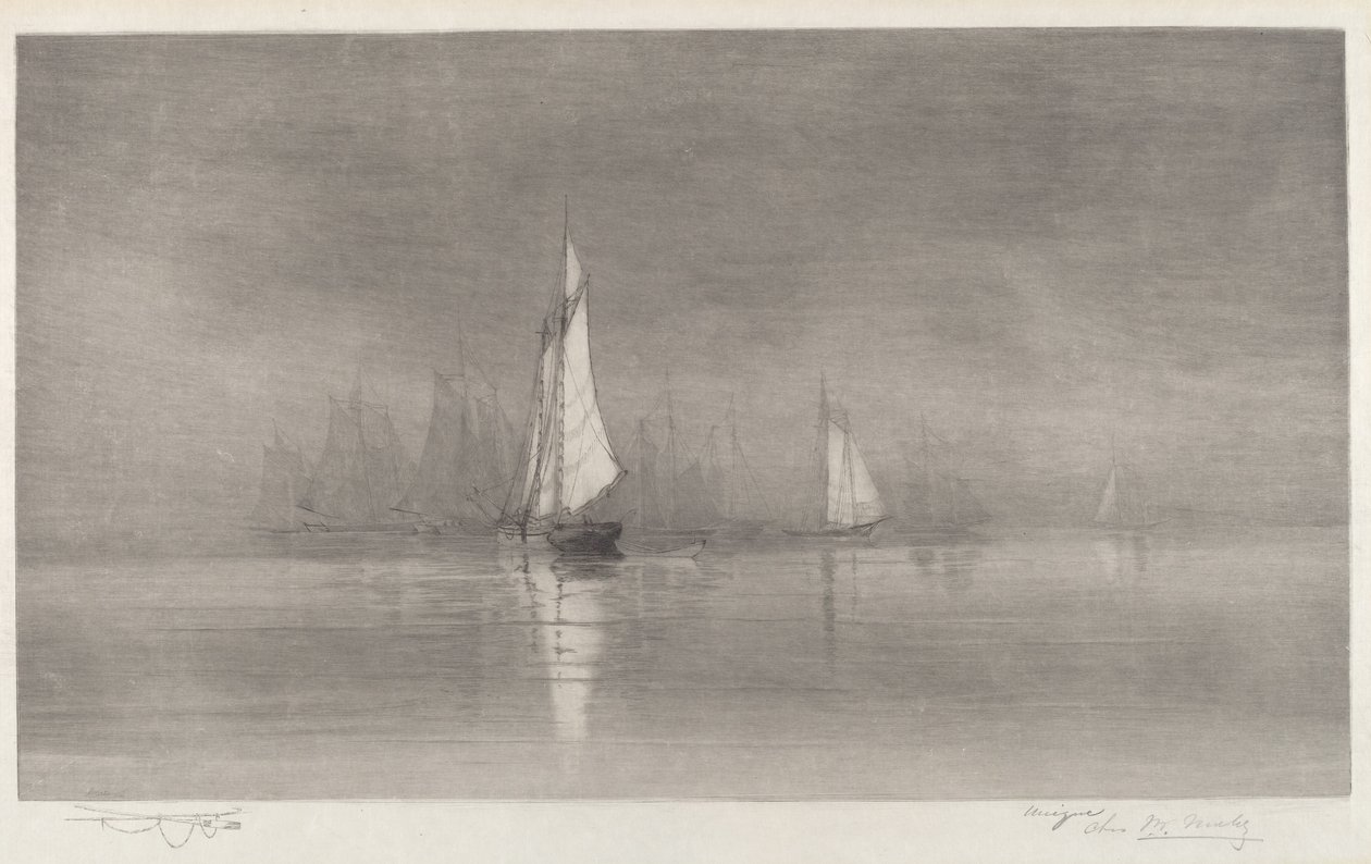 Unbetitelte Hafenszene mit Segelbooten, ca. 1900 von Charles Frederick William Mielatz