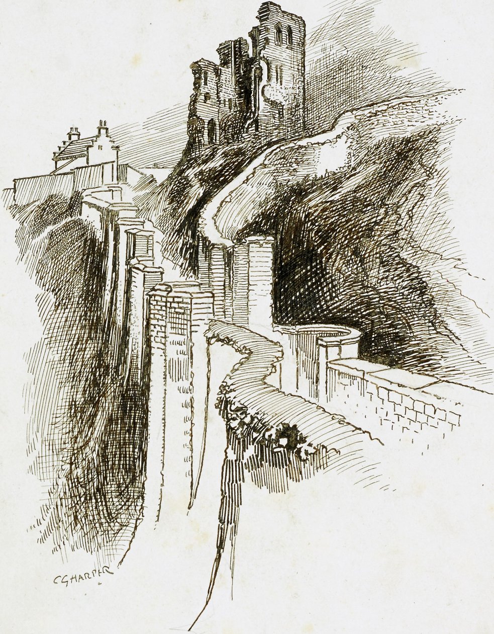 Scarborough Castle, North Yorkshire, 1892-1933 von Charles George Harper