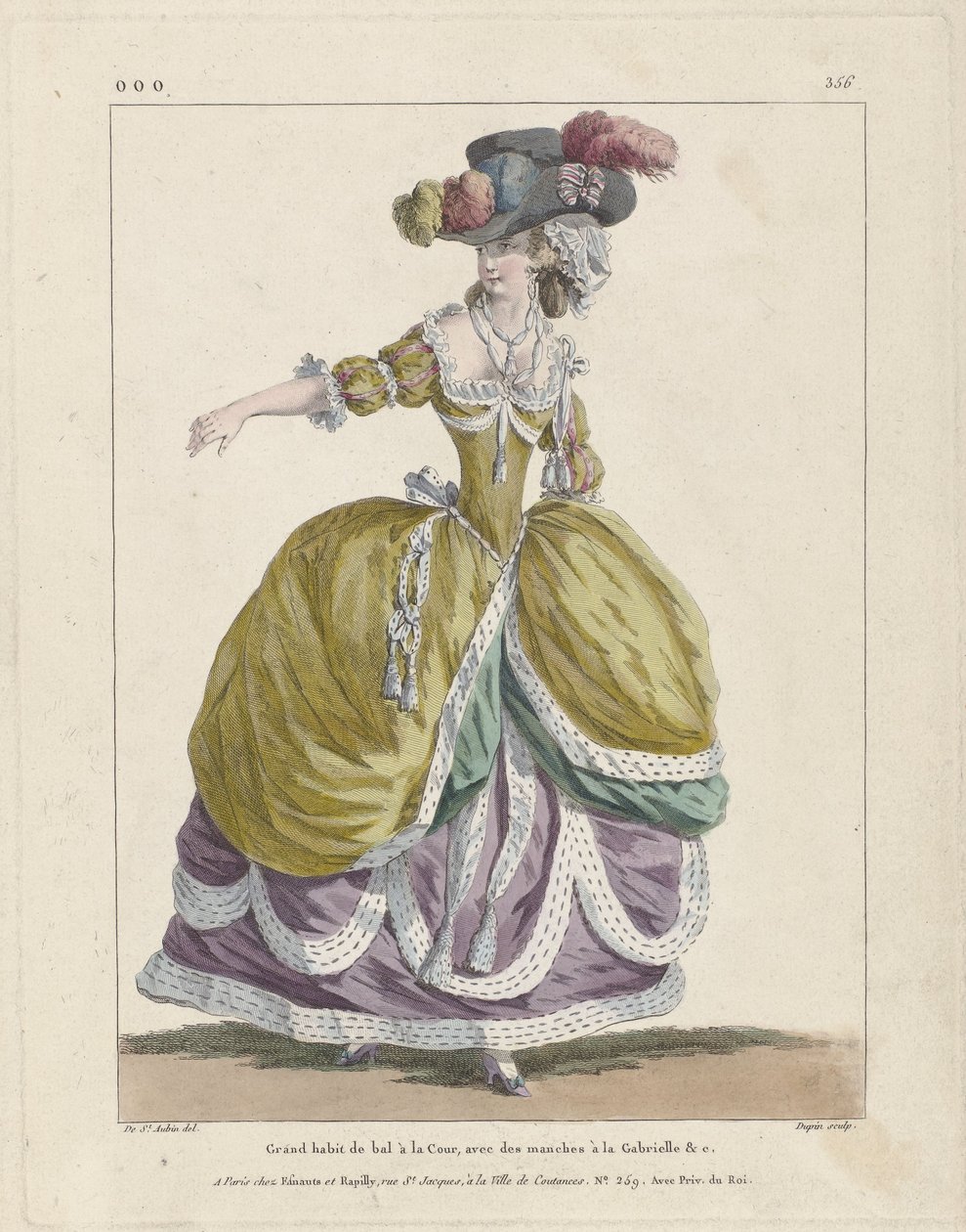 Marie Antoinette, die Königin der Mode von Charles Germain de (after) Saint Aubin