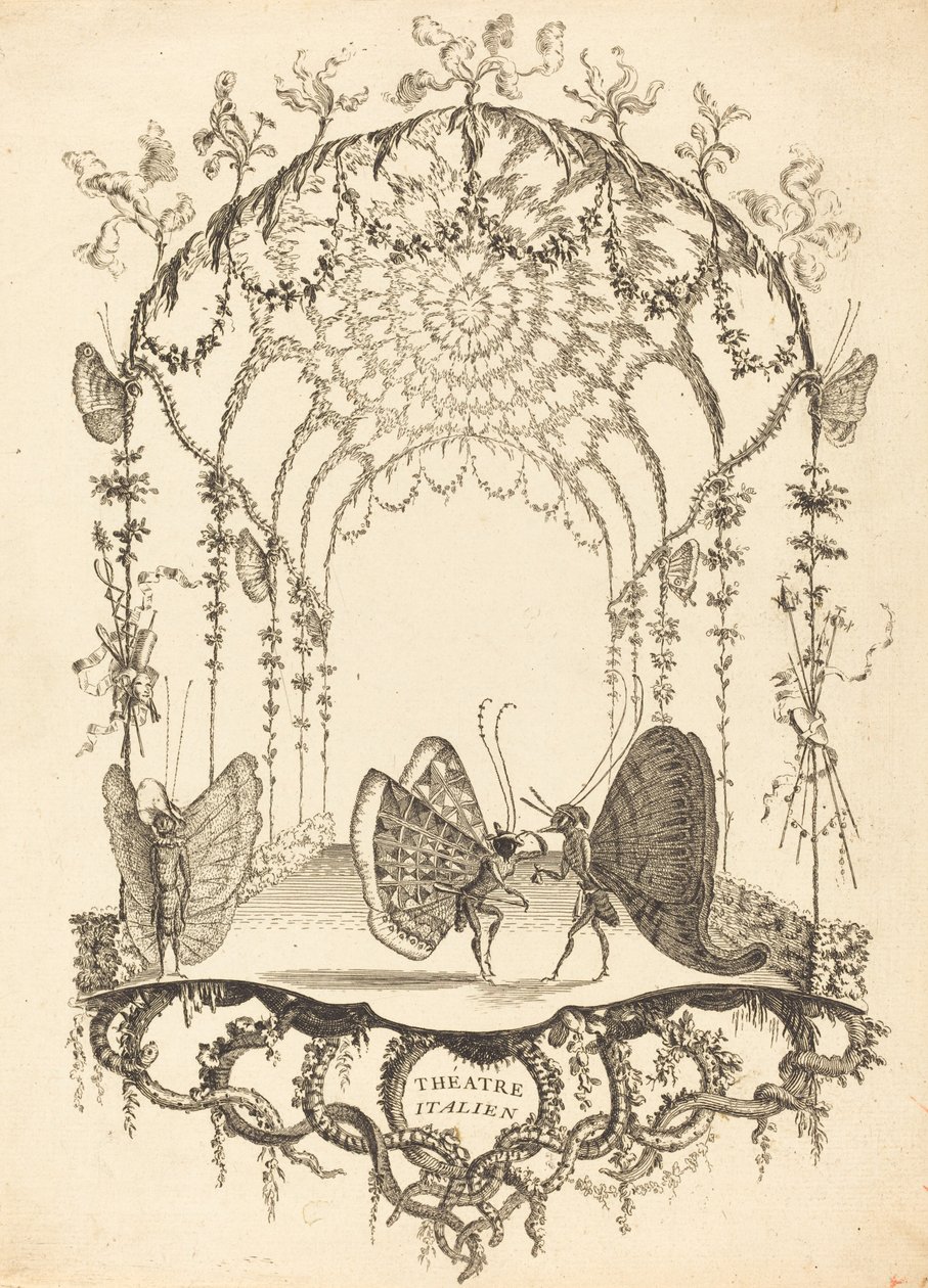 Italienisches Theater von Charles Germain de Saint Aubin