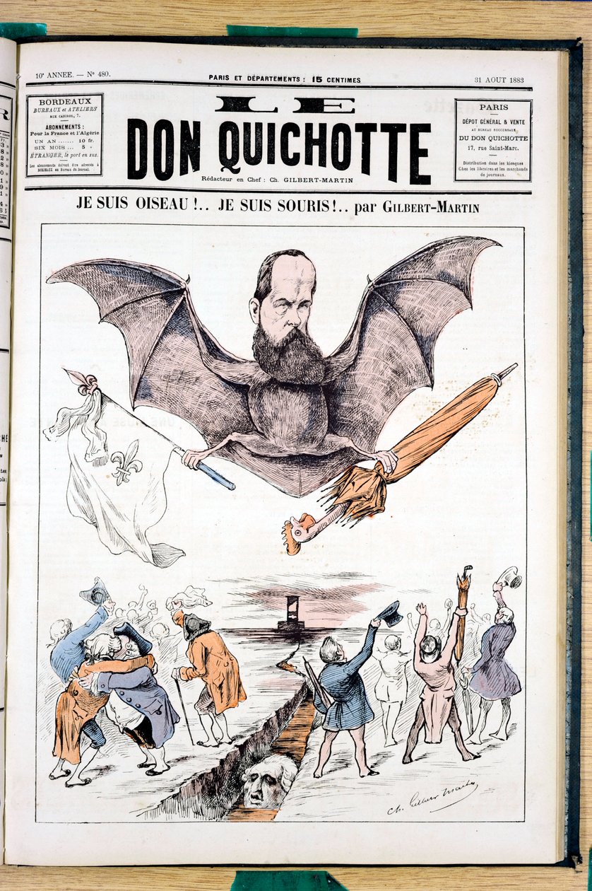 Titelblatt von „Le Don Quixote“, Satirisch in Farben von Charles Gilbert Martin